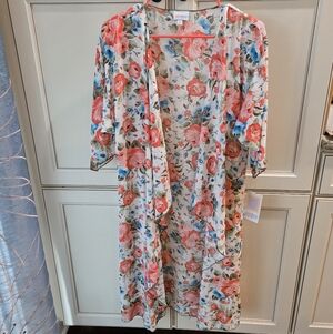 NWT LulaRoe Floral Shirley Kimono Size S
